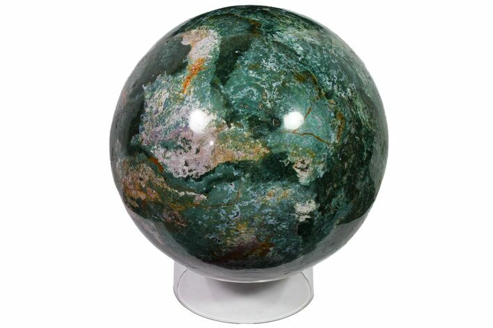 Massive, Green Ocean Jasper Sphere - lbs #118700